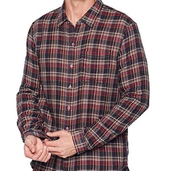 John Varvatos Men's Cotton Plaid Reversible Button Up Shirt  Size Medium    NWT - Picture 1 of 7